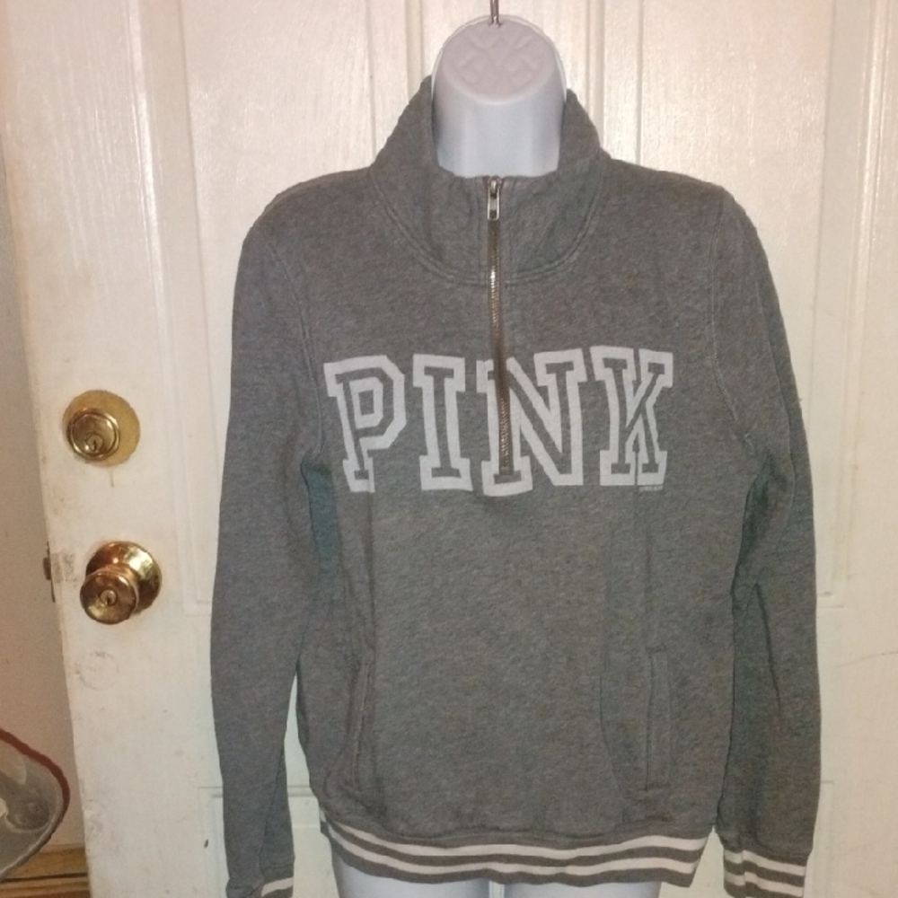 PINK Victoria's Secret Gray Cowl Neck Sweater